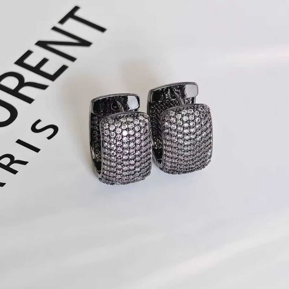 Black CZ Earrings
